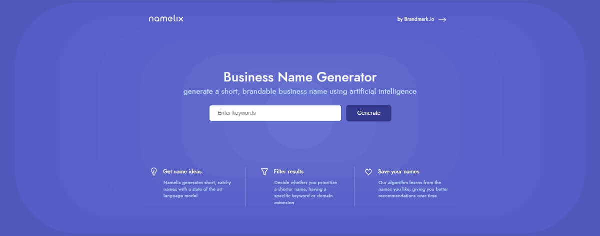 namelix - domain name generator